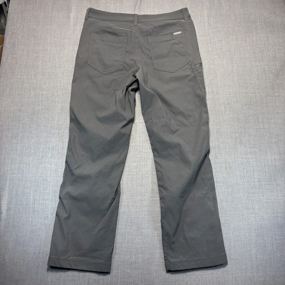 Eddie Bauer Mens Guide Pro Hiking Pants Gray 33x30 Straight Leg Cargo Pocket